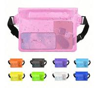 Borsa da vita impermeabile in PVC, borsa da spiaggia di grande capacità, borsa impermeabile per sport all'aperto estivi, borsa da vita impermeabile a tripla tenuta stagna, borsa a tracolla impermeabil