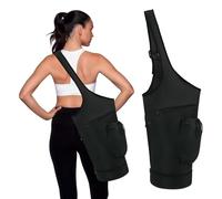 Borsa da yoga Leikurvo con grande apertura, borsa sportiva da donna, con scomparto umido e tasca per bottiglie, tracolla regolabile, per yoga, palestra, accessori per pilates, tappetino da yoga