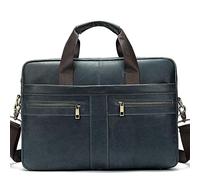 Borsa degli uomini di affari in pelle Messenger Bag borsa del computer portatile sacchetto dell'ufficio cartella di cuoio per gli uomini,2019gray