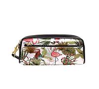 Borsa Dei Trucchi Flamingo Snake And Parrot With Flowers Astuccio Portamatite Con Scomparti Astuccio Durevole Portapenne Astuccio Per Ufficio Studenti Ragazzi