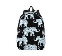Borsa del computer portatile di viaggio dello zaino dell'elefante della tela, cinghie anti-acqua ed ergonomiche per il lavoro di affari per, Nero , M