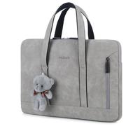 Borsa Del Computer Portatile Per Le Donne Degli Uomini 15.6 Pollice Laptop Per Il Caso Del Computer Borsa Della Spalla di Lavoro DELL'UNITÀ di elaborazione Borsa 13, 15,6 cm, Light gray