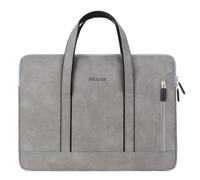 Borsa Del Computer Portatile Per Le Donne Degli Uomini 15.6 Pollice Laptop Per Il Caso Del Computer Borsa Della Spalla di Lavoro DELL'UNITÀ di elaborazione Borsa 13, D, Light gray