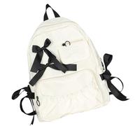 Borsa Del Libro Della Scuola Nylon Alla Per Ragazze Adolescenti Con Bowknot Decorazione Dello Zaino Resistente All'acqua.