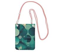 Borsa del telefono cellulare del modello verde per le donne, sacchetto del raccoglitore della cassa del manicotto del telefono cellulare con il sacchetto di viaggio della tracolla rosa