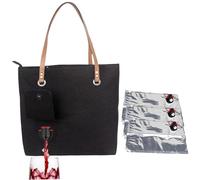 Borsa del vino con distributore di drink a 3 bevande, borsa per vino in tessuto Oxford di capacità, buste da bevanda isolata portatili a prova di perdite con bevanda nascosta per picnic da cam