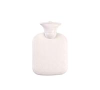 Borsa Dell’Acqua Calda, Durevole, Scaldaletto Resistente, Contenitore da 500Ml/1000Ml/2000Ml, Borsa Dell'Acqua Calda per Notte,D-bianco,1L