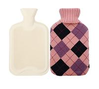 Borsa Dell Acqua Calda in Morbida Peluche Copertura/Maglia Copertura, Borsa Dell'Acqua Calda per Addominali, Schiena, Collo, Crampi E Sollievo Dal Dolore,Colore08,1L