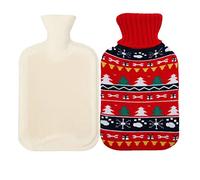 Borsa Dell Acqua Calda in Morbida Peluche Copertura/Maglia Copertura, Borsa Dell'Acqua Calda per Addominali, Schiena, Collo, Crampi E Sollievo Dal Dolore,Colore02,2L