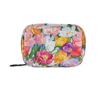 Borsa della medicina dei fiori di senso della pittura a olio di colore con scomparti staccabili borsa portatile di aiuto bagorganizer da viaggio