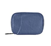 Borsa della medicina di struttura di lino blu navy per i viaggi con scomparti staccabili Custodia portatile della chiusura lampo dell'organizzatore per la borsa