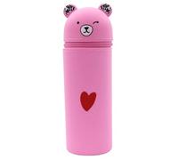 Borsa della penna della cancelleria, astuccio creativo della cancelleria, Sacchetti della chiusura lampo del fumetto, Cassa del silicone di grande capacità dell'orso del fumetto, astuccio portatile