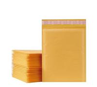 Borsa della posta YDMHYLAI Buste imbottite Kraft da 10 pezzi/15 dimensioni, buste postali for imballaggio di spedizione morbide e leggere con chiusura automatica(110x130mm-Brown)