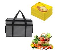 Borsa della spesa isolata di grande capacità con cerniera, borsa termica per cibi caldi e freddi, per alimenti surgelati per viaggi, 58 x 35 x 38 cm, riutilizzabile (colore B)