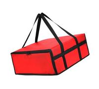 Borsa della spesa isolata pieghevole per la borsa termica della pizza degli articoli caldi o freddi del tessuto non tessuto della borsa di consegna dell'alimento, Rosso