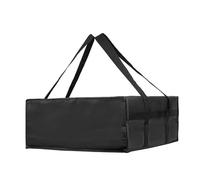 Borsa della spesa isolata pieghevole per la borsa termica della pizza degli articoli caldi o freddi del tessuto non tessuto della borsa di consegna dell'alimento, Nero