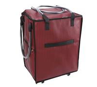 Borsa della Spesa Pieghevole e Riutilizzabile con Ruote, Leggera, di Grande capacità, per Fare la Spesa, in Tessuto Impermeabile, 1 Borsa della (WINE RED)