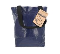 Borsa della spesa riciclata che si trasforma in borsa da bici Hapo-G ( Blu marino )