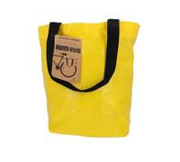 Borsa della spesa riciclata che si trasforma in borsa da bici Hapo-G ( Giallo )