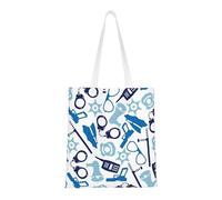 Borsa della spesa riutilizzabile, borsa della spesa, borsa a tracolla in tela multiuso,Attrezzature della polizia