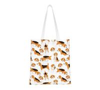 Borsa della spesa riutilizzabile, borsa della spesa, borsa a tracolla in tela multiuso,Cane Beagle