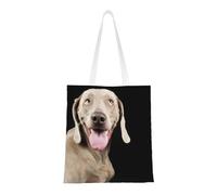 Borsa della spesa riutilizzabile, borsa della spesa, borsa a tracolla in tela multiuso,Fauna selvatica animale del cane Weimaraner