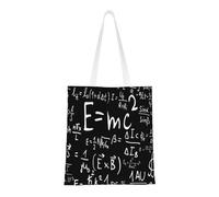 Borsa della spesa riutilizzabile, borsa della spesa, borsa a tracolla in tela multiuso,Formula fisica Legge E=Mc2