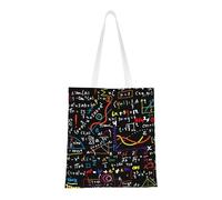 Borsa della spesa riutilizzabile, borsa della spesa, borsa a tracolla in tela multiuso,Formula matematica