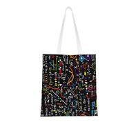Borsa della spesa riutilizzabile, borsa della spesa, borsa a tracolla in tela multiuso,Formula matematica fisica