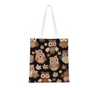 Borsa della spesa riutilizzabile, borsa della spesa, borsa a tracolla in tela multiuso,Gufo carino