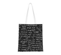Borsa della spesa riutilizzabile, borsa della spesa, borsa a tracolla in tela multiuso,Modelli e calcoli matematici