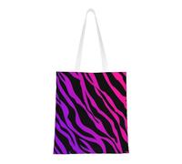 Borsa della spesa riutilizzabile, borsa della spesa, borsa a tracolla in tela multiuso,Stampa zebra