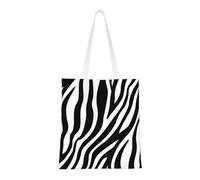 Borsa della spesa riutilizzabile, borsa della spesa, borsa a tracolla in tela multiuso,Stampa Zebra
