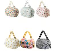 Borsa della spesa riutilizzabile di grande capacità e pieghevole con manico, può contenere borse da viaggio lavabili, fiori per la Festa della Mamma, regali personalizzati per le madri, regali dell'ul