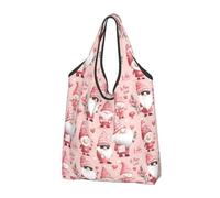 Borsa della spesa riutilizzabile per San Valentino con stampa nana - 1 borsa della spesa pieghevole con manici