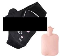 Borsa dell'acqua calda, 2 pezzi di fascia for il riscaldamento addominale dello stomaco, cintura calda for la copertura della vita(Black)