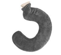 Borsa Dell'acqua Calda a Forma di U, Impacco Termico Scaldamani per Collo e Spalle, Borsa Dell'acqua Calda in Gomma Morbida per Collo Caldo con Copertura in Tessuto Staccabile, Borsa(Grigio)