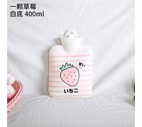 Borsa dell'acqua calda, acqua, borsa dell'acqua calda, femmina, adulto, antideflagrante, mini portatile, irrigazione, palazzo caldo, compressa calda-One Strawberry - Sfondo bianco 400ml
