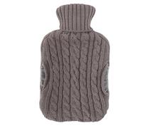 Borsa Dell'acqua Calda, Borsa Dell'acqua Calda con Coperchio, Impacco Caldo Riduce il Dolore Borsa Dell'acqua Portatile Sicura a Tenuta Stagna Borsa Dell'acqua Calda per Scaldapiedi da Letto(Grigio)