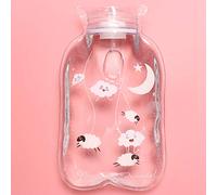 Borsa dell'acqua calda, borsa dell'acqua e dell'acqua calda, irrigazione antideflagrante femminile, studente adulto, mini scaldamani in peluche-Trasparente: agnello