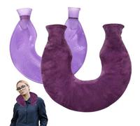 Borsa dell'acqua calda con coperchio, cuscinetto riscaldante caldo a forma di U per sigillare il collo Borsa dell'acqua calda per il collo sicuro per alleviare dolore rilassante per la stagi