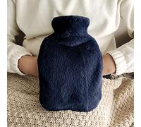 Borsa Dell'Acqua Calda con Copertura in Peluche Morbida, Borsa per L'Acqua Calda per Bambini, Donne E Anziani per Alleviare Il Dolore, Schiena, Collo E Spalle E Calde Notti,Blu,2L