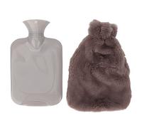 Borsa Dell'acqua Calda da 1000 Ml, Borsa Dell'acqua Calda in PVC Trasparente Resistente, Copertura Morbida in Peluche, Bottiglia D'acqua Calda Portatile Carina Per Ufficio Invernale, Casa