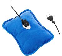 Borsa dell'acqua calda elettrica ricaricabile - bottiglia acqua calda - ideale per alleviare rapidamente il dolore alla schiena e mestruale, 75 ºC, 600 W, blu