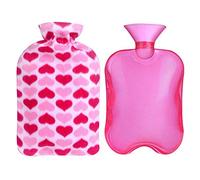 Borsa dell'acqua calda Gomma Premium per crampi e sollievo dal dolore magliette a maglia Quick Relief e comfort dolce, coperchio in bottiglia a maglia, 1 litri (C)