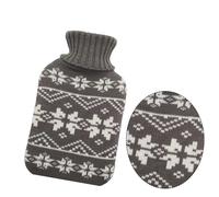 Borsa dell'acqua calda in gomma da 2 litri con coperchio, compatibile con impacchi caldi per alleviare il dolore e i crampi mestruali.