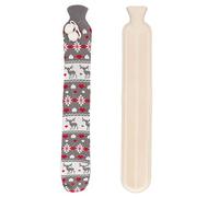 Borsa dell'acqua calda in gomma, grande, 2000 ml, riscaldamento rapido, calore duraturo, per alleviare il mal di schiena e la vita, riscaldamento invernale, essenziale, 72 cm x 12 (Cervo grigio)