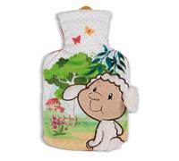 Borsa dell'acqua calda pecora Sheepmila 500ml colorata - Borsa dell'acqua calda in peluche - Calda borsa in peluche con animale per bimbi di 10 mesi
