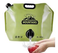 Borsa dell'acqua pieghevole, 8 litri, per alimenti, trasparente, portatile | Con sacca d'acqua portatile per attività all'aperto, campeggio, escursionismo, equitazione, sport