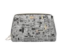 Borsa dell'organizzatore del cuoio degli articoli da toeletta del giornale Hd, sacchetto di trucco amichevole di viaggio per le, Oro, Taglia unica, Beauty case